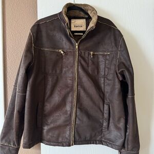 Whispering Smith est 1972 Men's Classic Brown Bomber Jacket